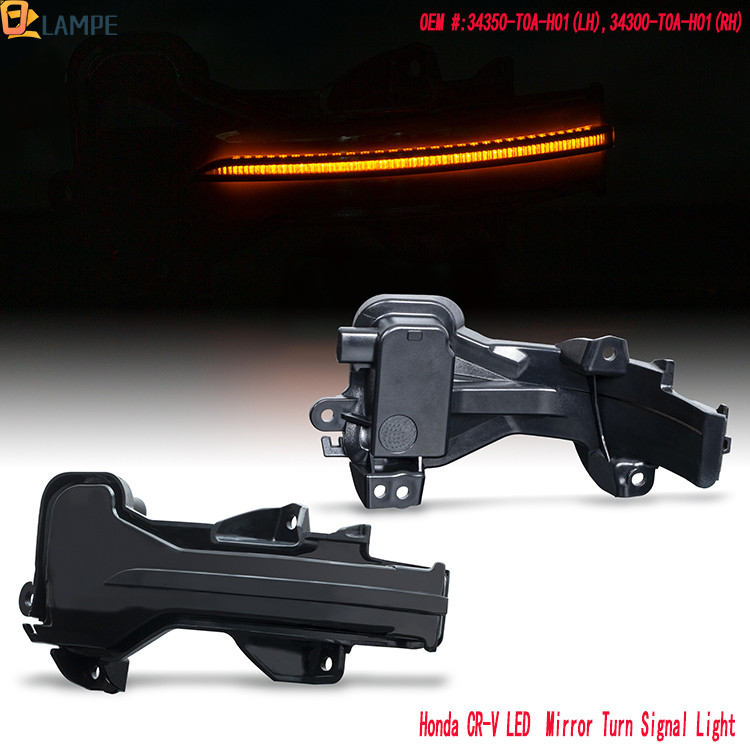 2 Buah Lampu Sein LED Sequential untuk Spion Samping Mobil Honda CR-V Odyssey XRV HRV Vezel FIT City