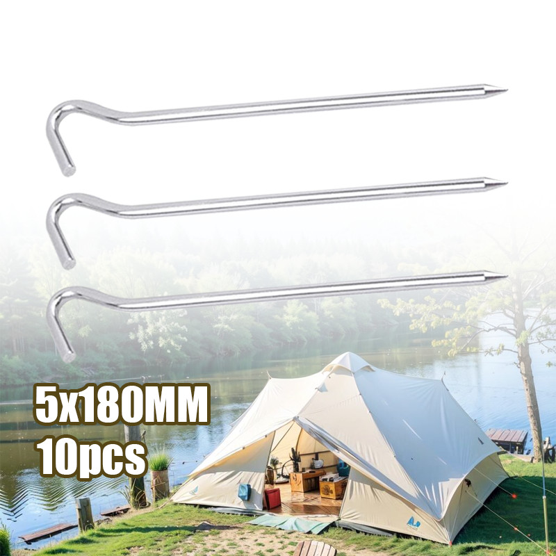 Isi 10 Pasak Tenda Tebal Aluminium 18cm Pasak Panjang Segi Enam Pasak Tenda Dari Aluminium
