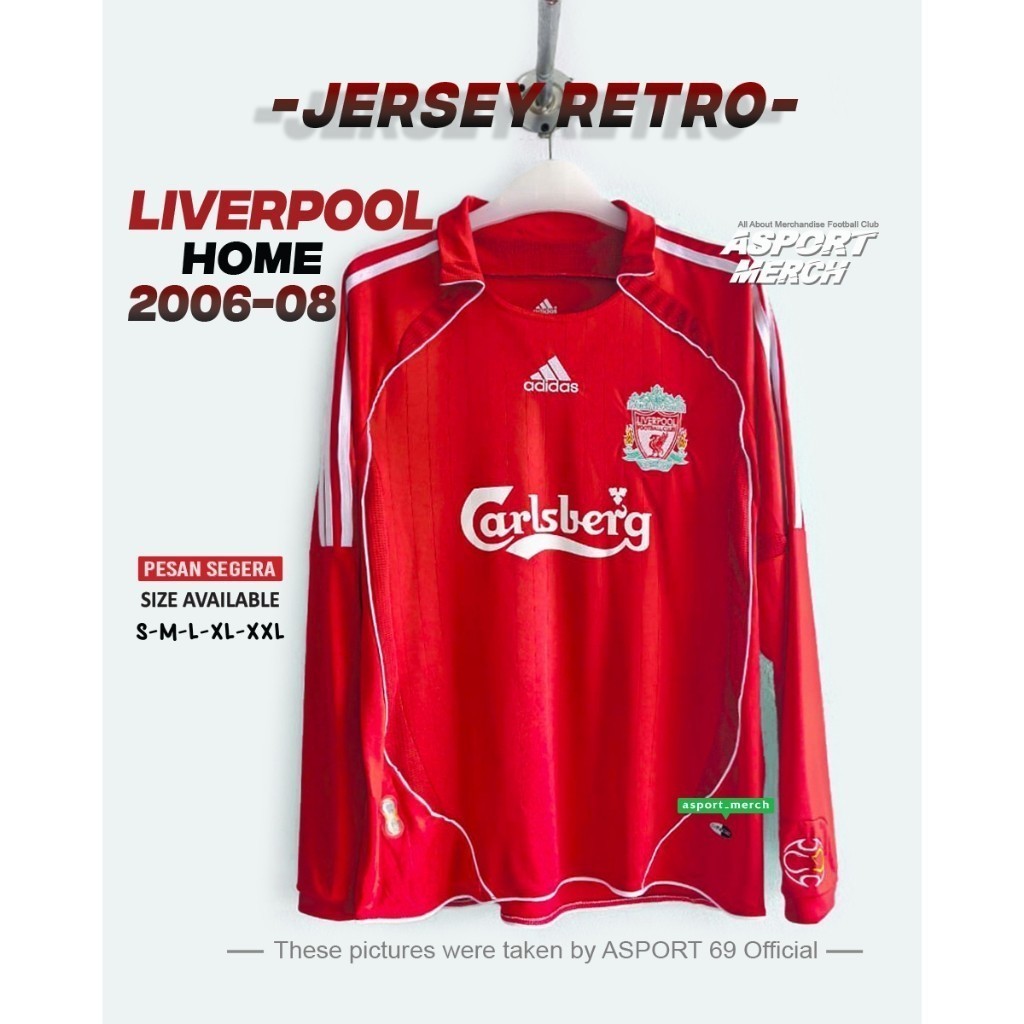 RETRO LIVERPOOL HOME 2006 2008 LONG SLEEVE