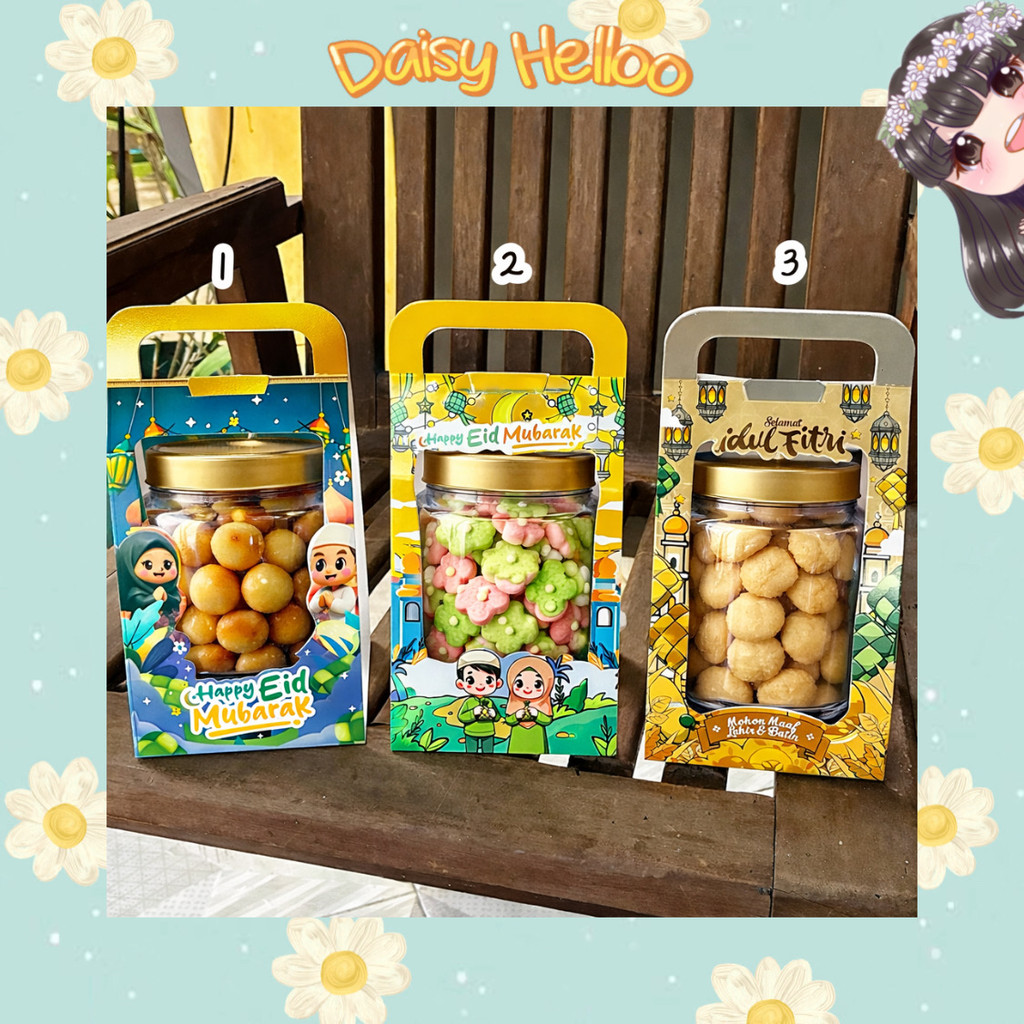 JBOX Jinjing Box Toples Kue Kering 600-800ml Lebaran Idul Fitri Aesthetic Hampers Parcel Ramadhan Sn