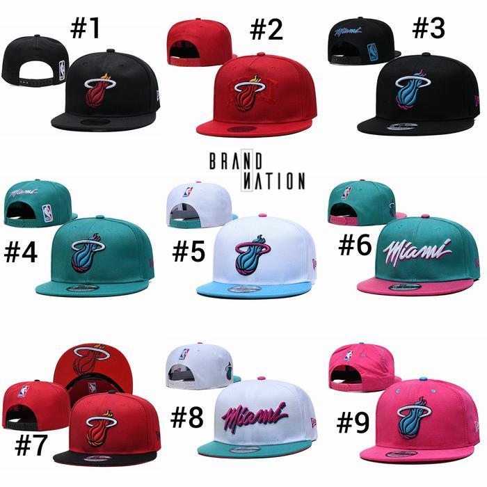 Topi Snapback NBA Miami Heat Basketball Snapback Import - #1