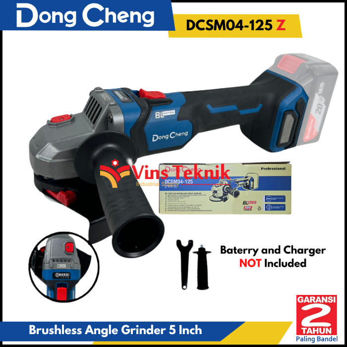 Brushless Angle Grinder 5" Mesin Gerinda DongCheng DCSM04-125 Z VARIABLE SPEED DCSM04-125Z