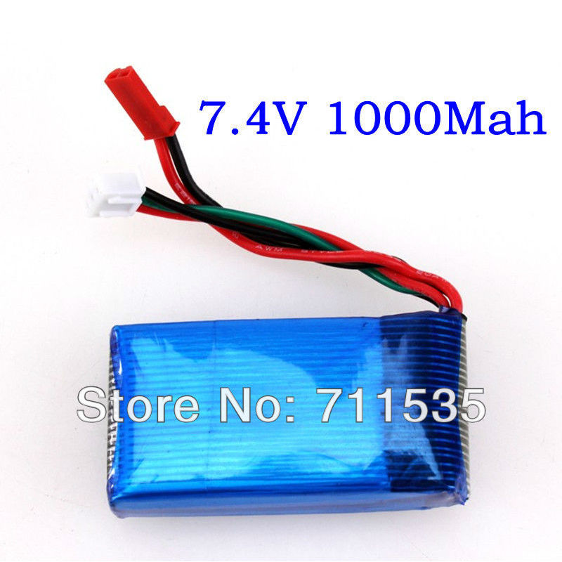 7.4V 1000Mah Li-Polymer Lipo Battery Parts For WLToys V912 V262 V353 4 Single Propeller Radio Contro