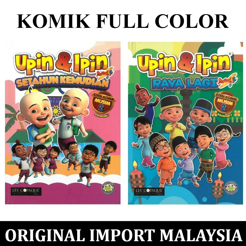 Buku Komik Upin & Ipin Berwarna : Setahun Kemudian Raya Lagi Musim 2 original LES COPAQUE import mal