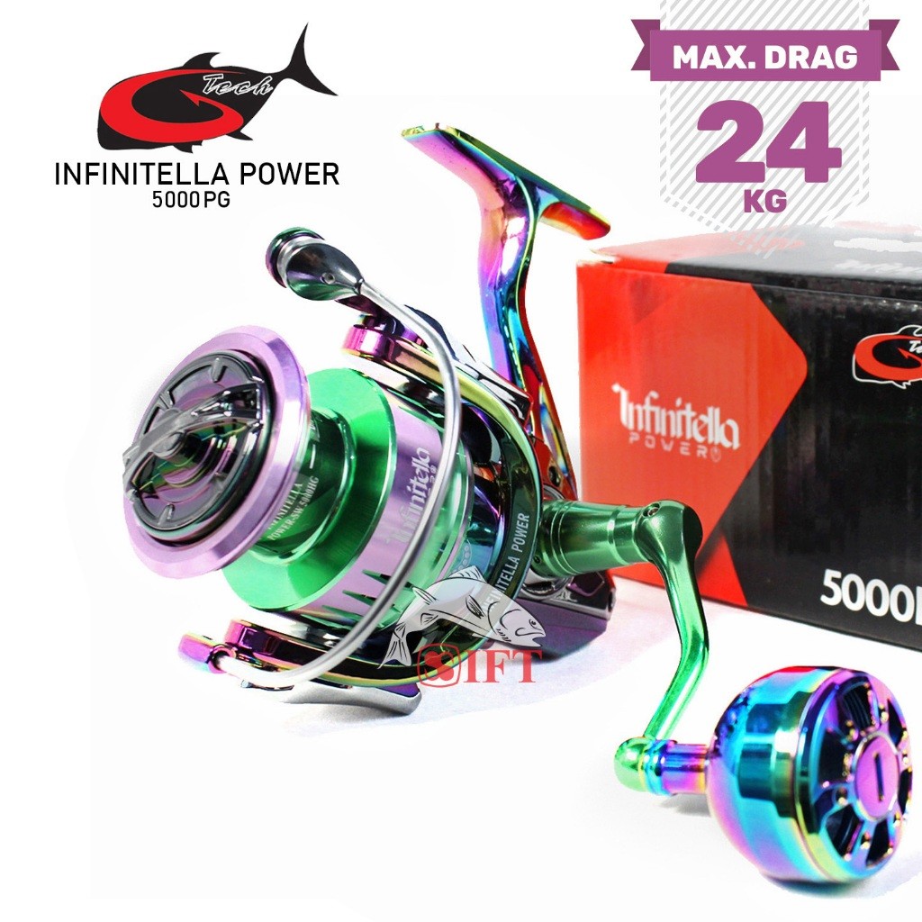 Reel G-TECH INFINITELLA POWER SW 3000 4000 5000 HG PG | Power Handle | Kolam Sungai Danau Laut GTech