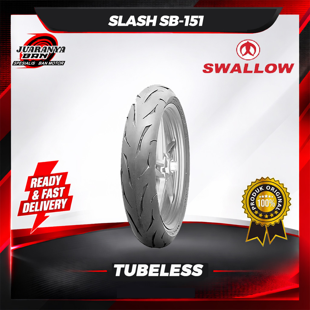 Ban Motor Sport Swallow Slash 110 70 ring 17 Tubeless Untuk Motor Vixion, GSX, CB 150
