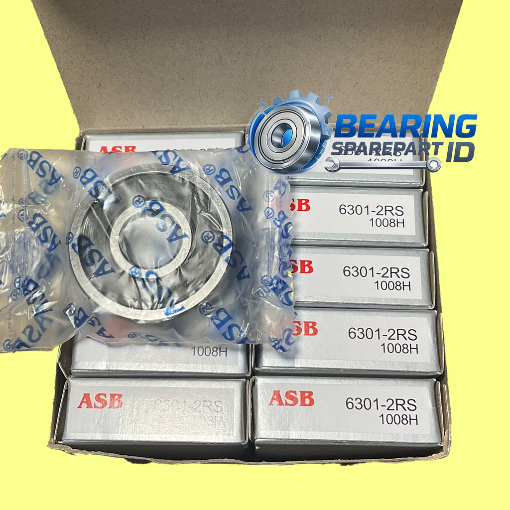 DISKON ASB 6301 2RS 1 DUS ISI 10 PCS Laher, bearing, klaker 6301 2RS  15MM, merk ASB -- BISA COD