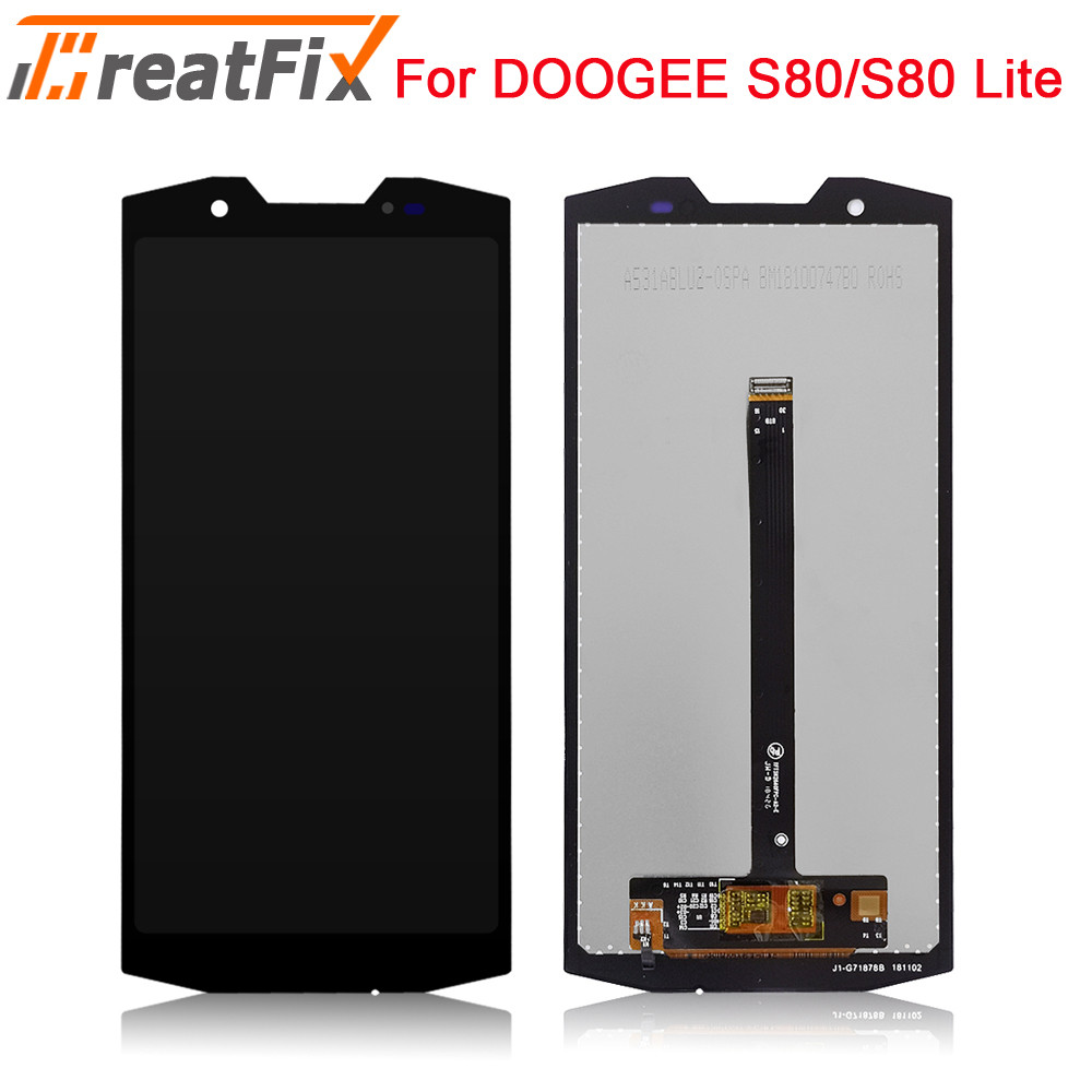 5.99''For Doogee S80 LCD splay+Tou Screen gitizer Assembly For Doogee S80 Lite S80Lite Mobile Phone 