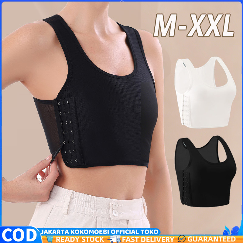 MOREBI Tank Top Olahraga Bernapas Breast Binder Chest Binder / Perata Dada Bra Sport Korset Dada Wan