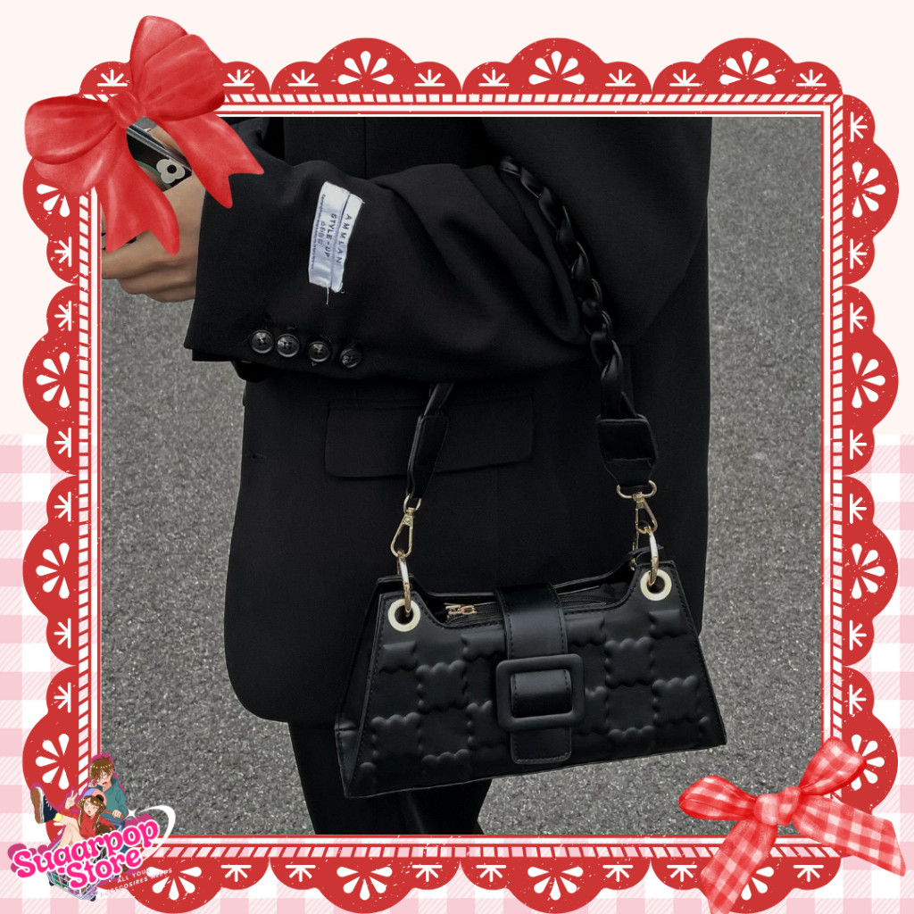 Avana Bag - Tas Wanita Model Rajut Bahan Kulit Sintesis Slingbag Tas Selempang Tas Bahu