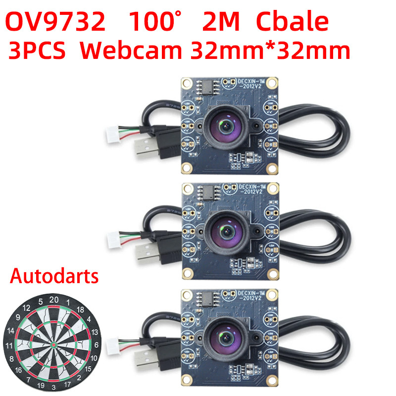 OV9732 1MP HD 720P 100 °   Lensa 3pcs modul kamera USB, cocok untuk sistem penilaian panah otomatis 