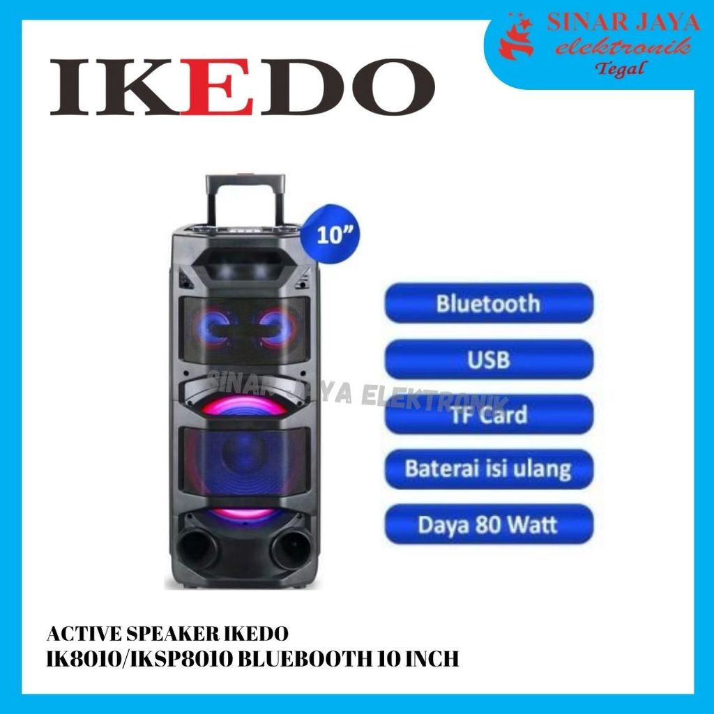 (INSTAN) ACTIVE SPEAKER IKEDO IK8010 / IKSP8010 BLUETOOTH 10 INCH