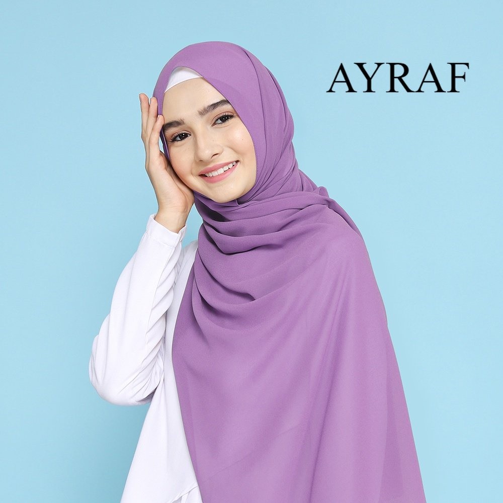 hijab pashmina ceruty bebydoll armani jahit tepi size 180x75/jilbab kerudung panjang pashmina ceruty
