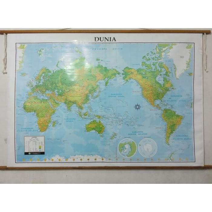 Peta Dunia Physikal peta dinding