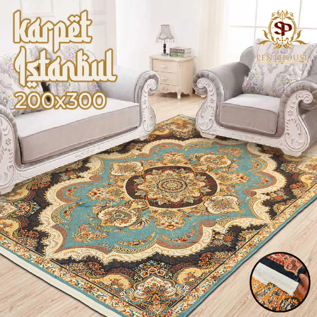 KARPET ISTANBUL 200x300 cm KARPET IRAN BULU KASHMIR JUMBO + RUMBAI PREMIUM