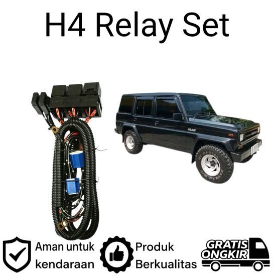 AM Relay Set Lampu Utama LED H4  Mobil Daihatsu Taft Hiline