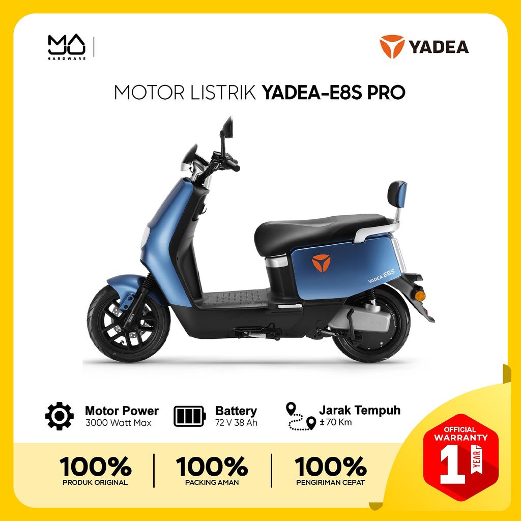 YADEA E8S PRO Motor Listrik 2000 Watt | Graphene Battery - Garansi Resmi