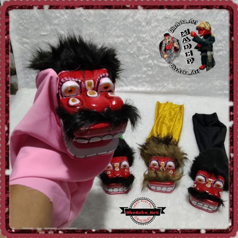 BARUNIH Barongan Caplokan Tangan Kayu Ukuran 13x8x7cm