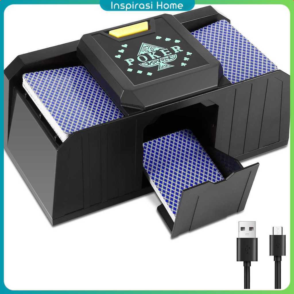 SIL Mesin Kocok Kartu Otomatis 2 Deck Shuffle Machine Bridge UNO Games - S-44