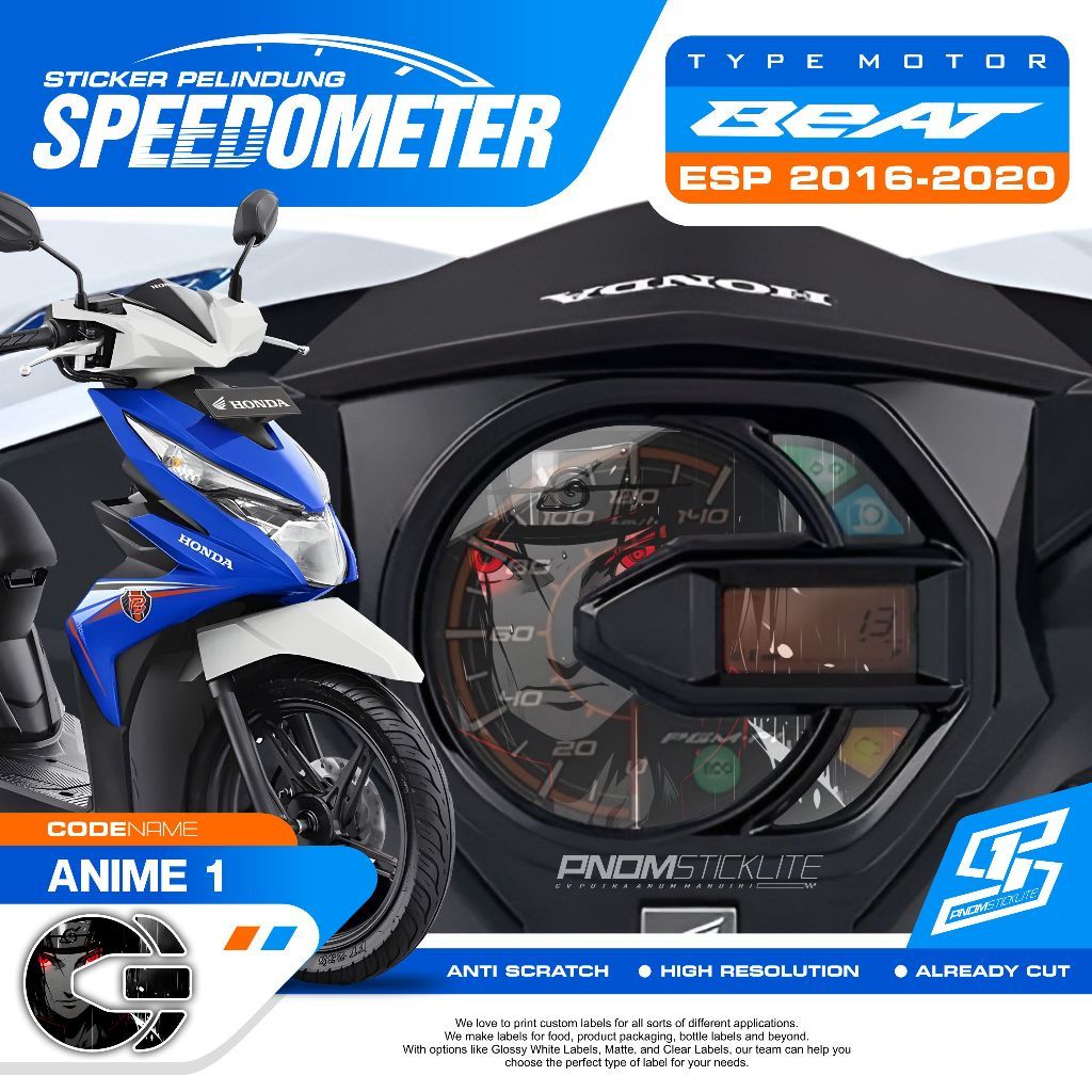Stiker Antigores Speedometer Beat 110 Esp 2016 2017 2018 2019 2020 Antigores spido motor beat esp