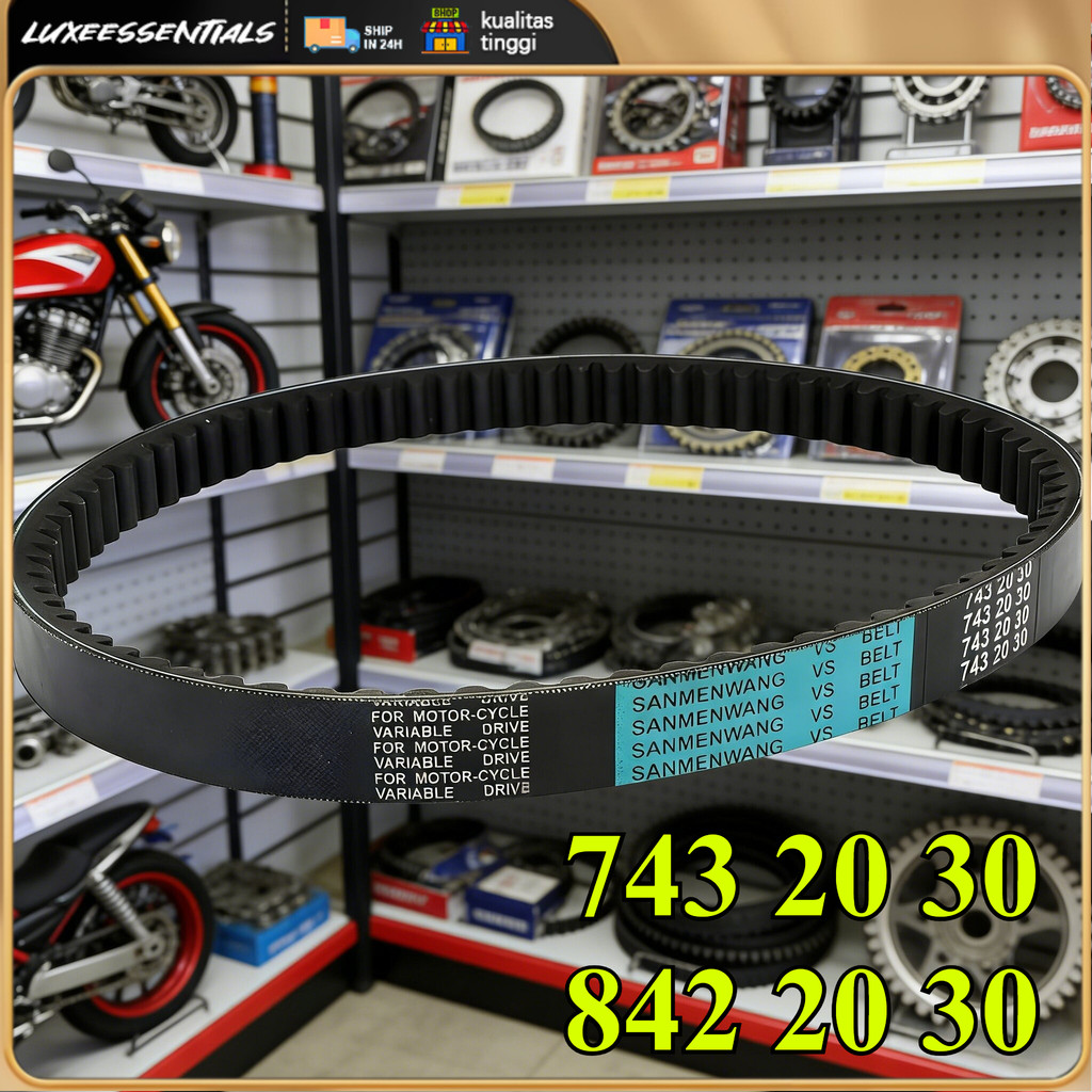 GY6 125 150CC Drive Van Belt 743 20 30 untuk Scooter Moped ATV