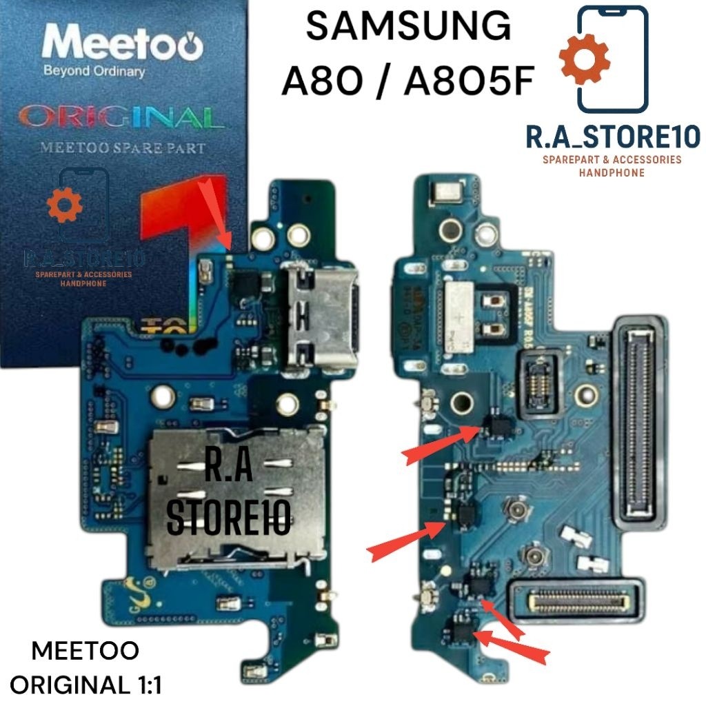 MEETOO Flexibel Charger + IC SAMSUNG A80 GALAXY A805 A805F ORIGINAL 1:1 + Mikrofon Lengkap Komponen 