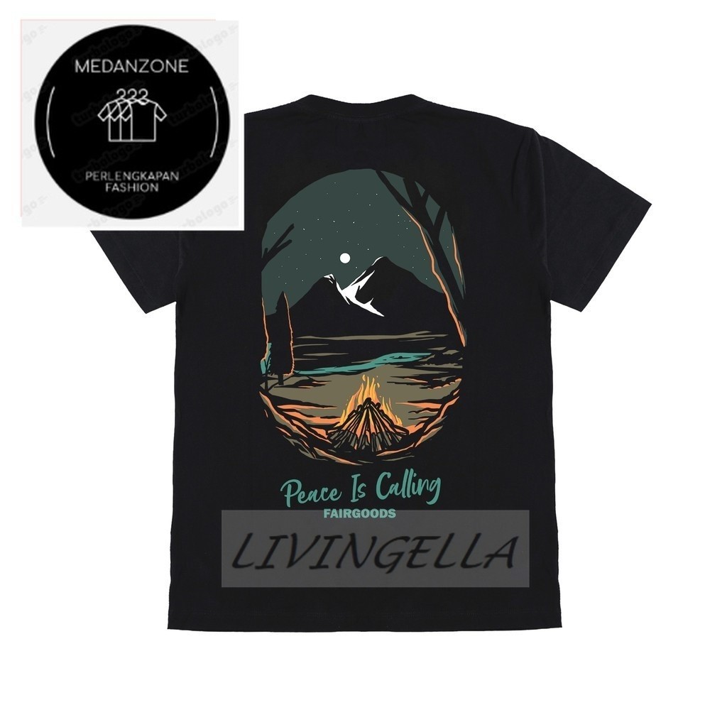 Fairgoods Kaos - Peace Is Calling - Hitam