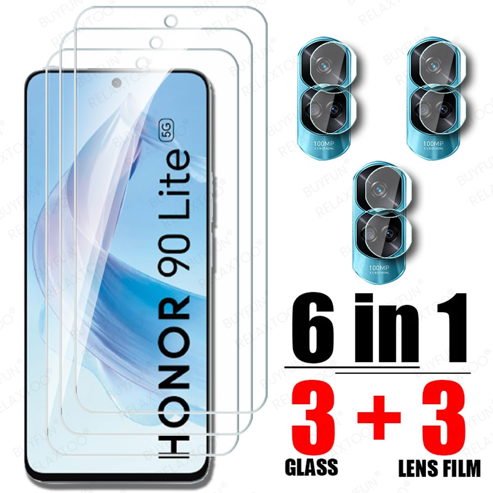 6 in 1 For Honor 90 Lite Glass Honor 200 Smart Tempered Glass Honor90 Smart Honor200 Light Screen Pr
