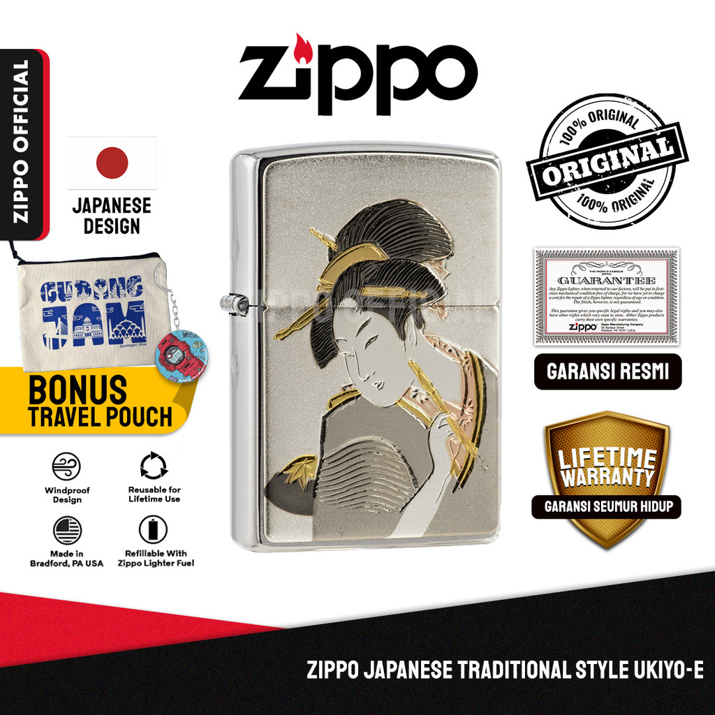 Zippo Japanese Traditional Style Ukiyo-E ZA-5-26A | Garansi Lifetime | Original USA