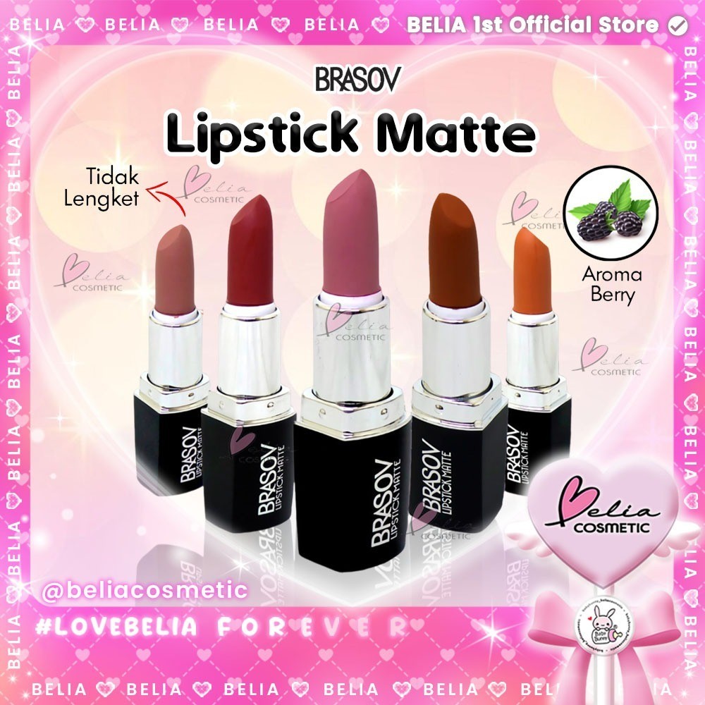 BELIA  BRASOV Lipstick Matte 3.8g BPOM | lipstik mate