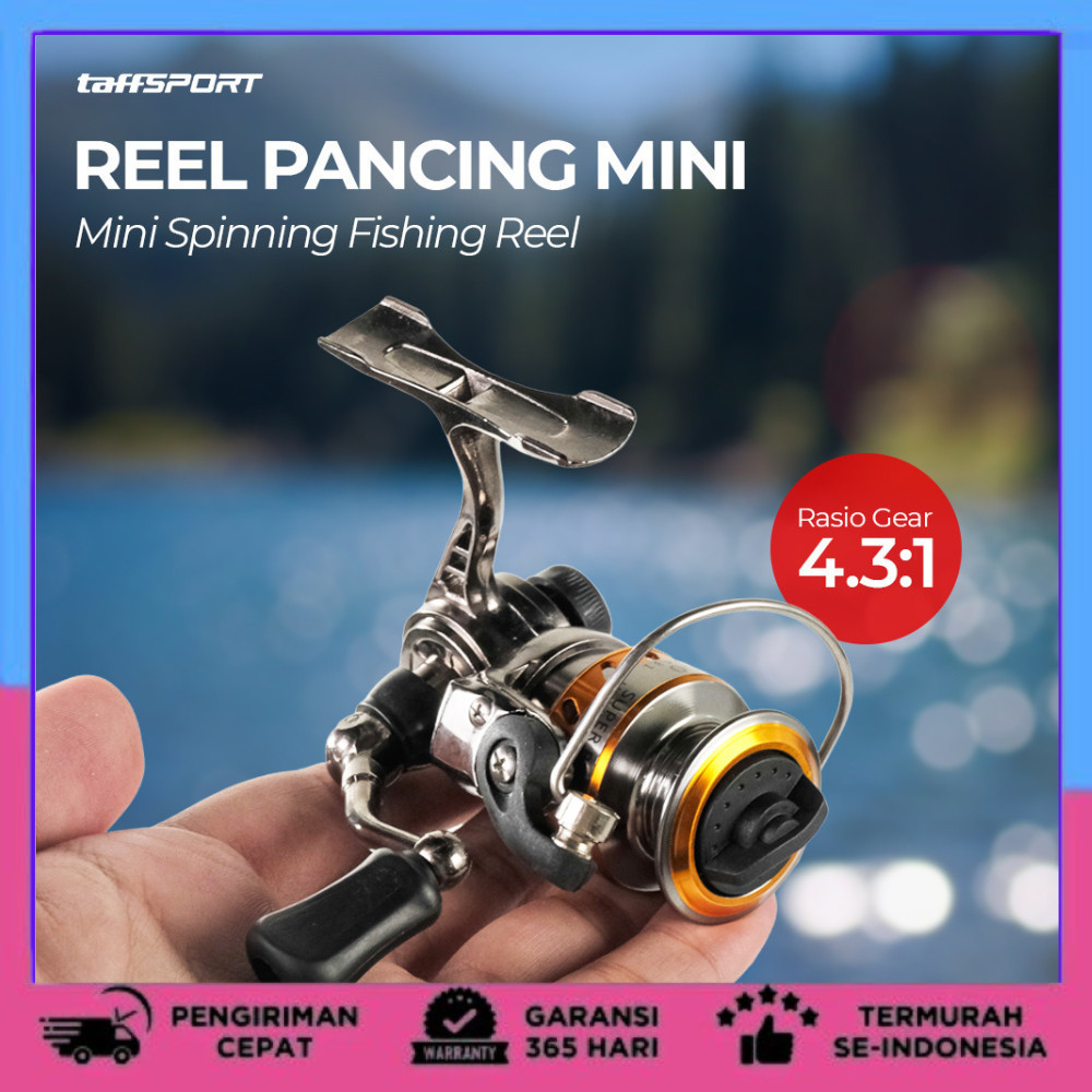 Reel Pancing Mini Rill Mini Reel Pancing Murah Reel Pancing Mini Spinning 4.3:1 Gear Ratio - MN100