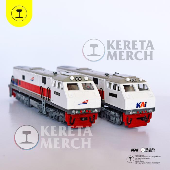 Diecast Miniatur dummy replika Kereta Api Indonesia CC 203 01 01 Loko - LOGO KAI BARU