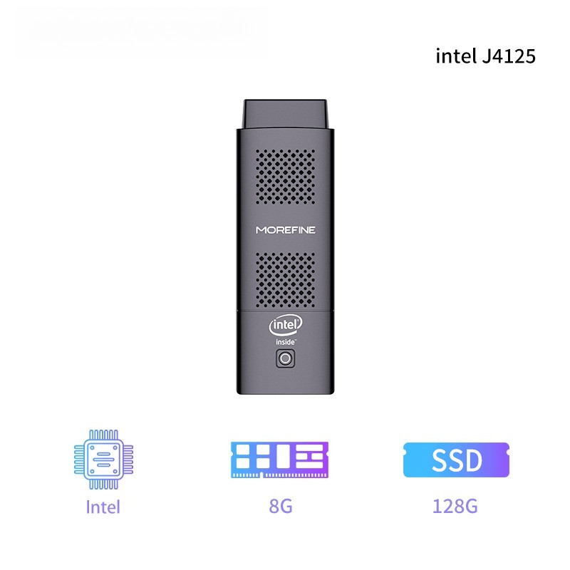 MOREFINE M1K Mini PC Intel mini Lake J4125 N5000 8G DDR4 128G 256GB Window 10 Gaming Computer,HDMI W