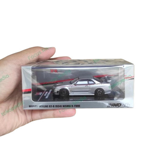 Diecast Nissan Skyline GTR R34 R-Tune Nismo Silver Inno64