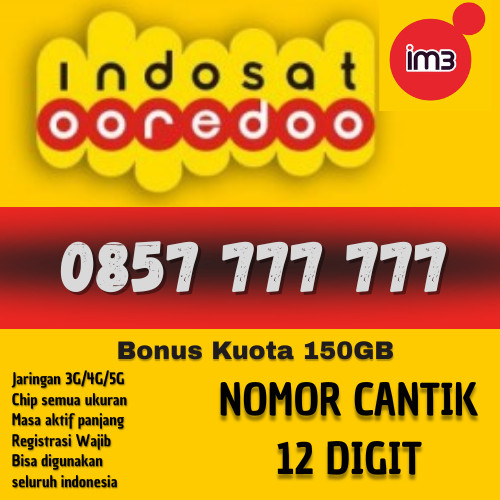 IM3 PROMO kartu cantik indosat nocantik 10 digit 0k indosat jaringan 3G/4G/5G Bisa cod khusus wilaya