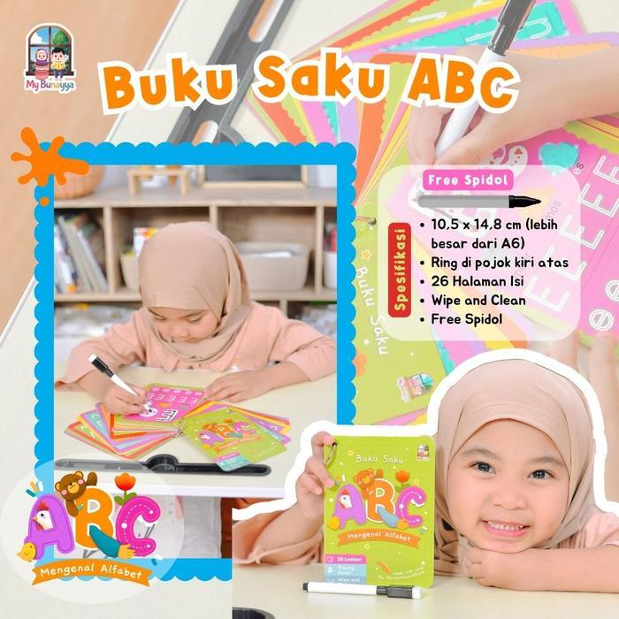 Buku Saku ABC - Belajar Menulis - Belajar Membaca - Anak PAUD- Calistung