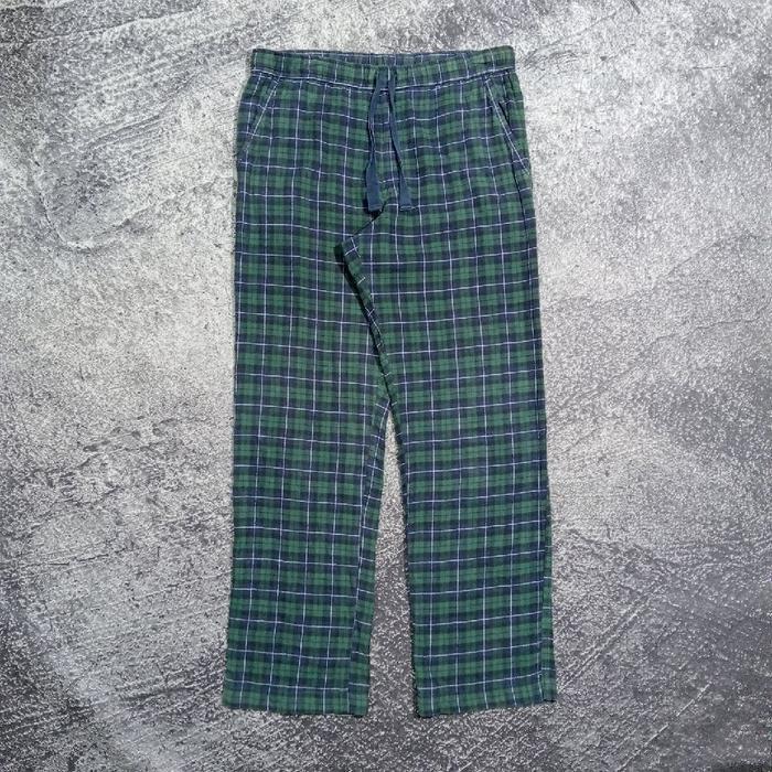 Celana panjang relax pria Tartan UNIQLO murah size 34-38