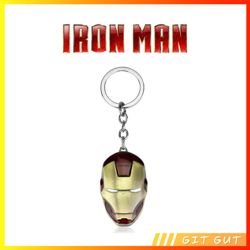 Keychain Gantungan Kunci Marvel Avengers Iron Man Mask Helmet