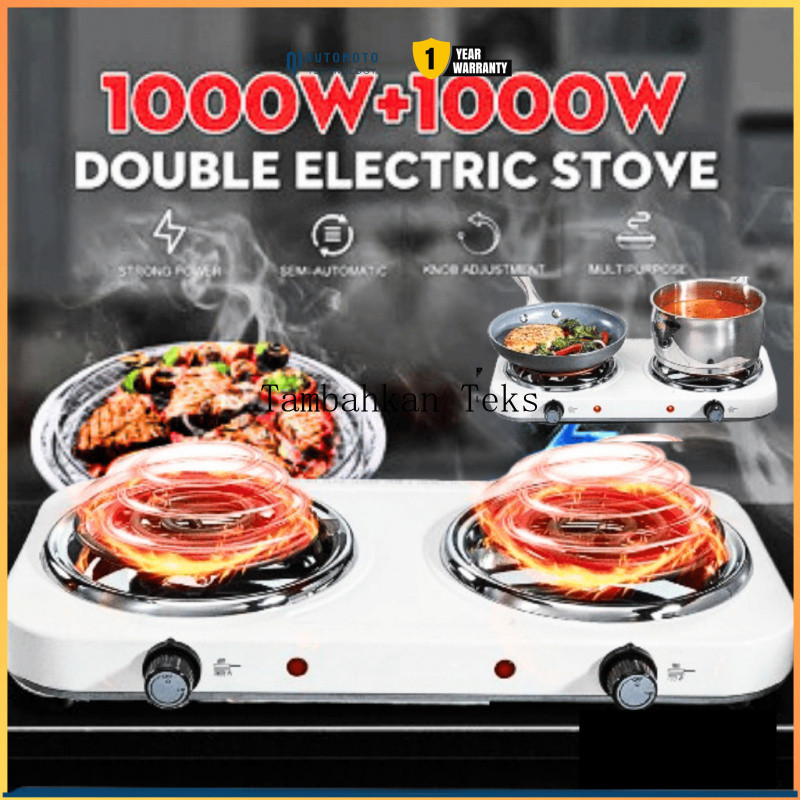 COD TOKIWA Kompor Listrik 2 Tungku Hemat Listrik Portable Cooking Low Watt 2000W - THP-5703