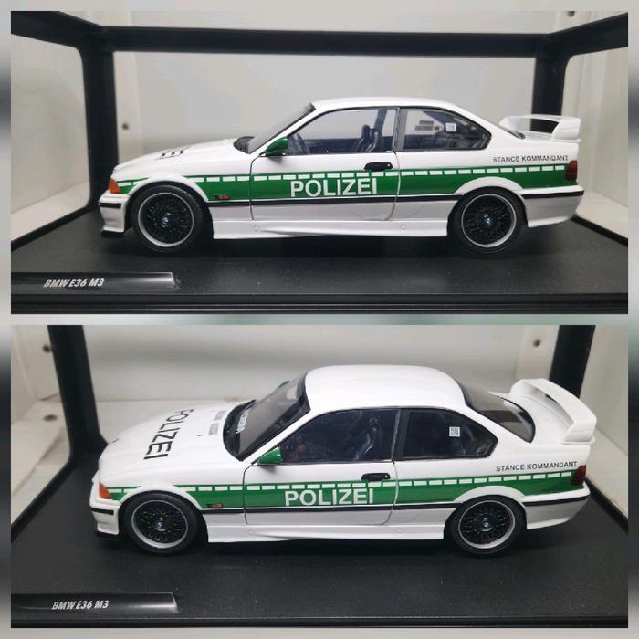 Skala 18 solido bmw e36 m3 polizei edition stance kommandant Diecast