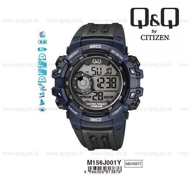 New 161 Q&Q QnQ QQ Original Jam Tangan Digital - M156 M156J Water Resist 161