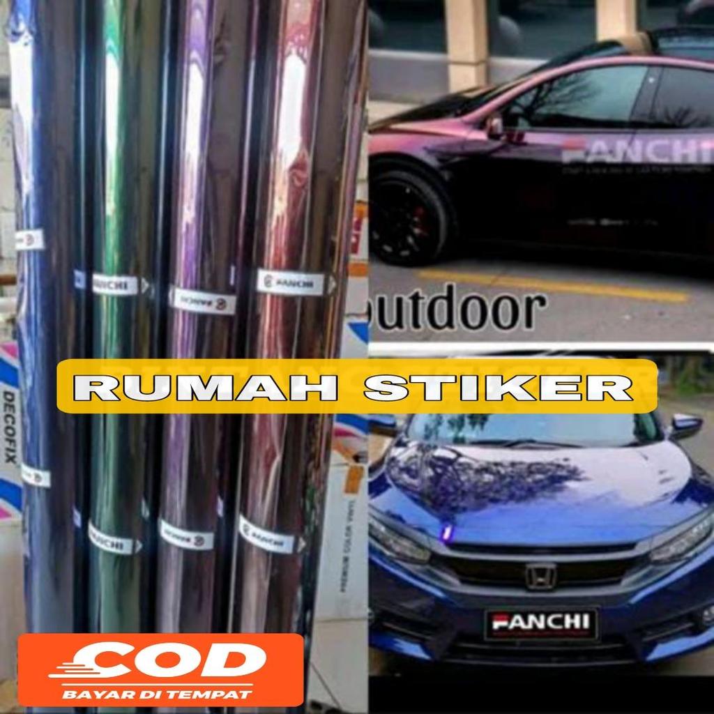 Stiker Skotlet Mobil Hitam Lembayung Premium Lebar 150cm