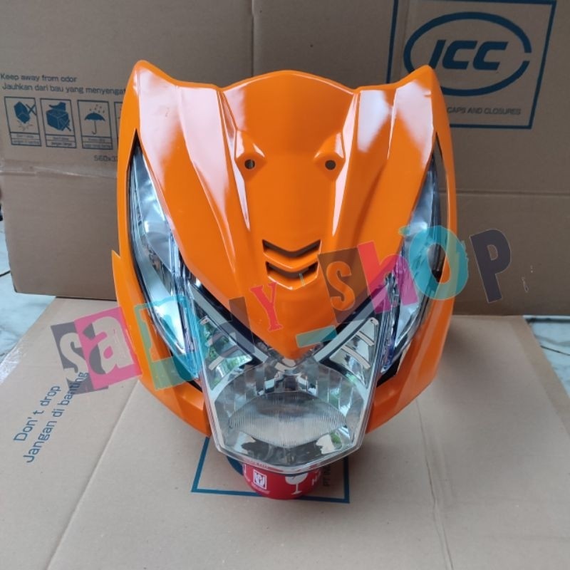 TAMENG DEPAN SET LAMPU DEPAN HONDA BEAT FI 2013 ORANGE LBM