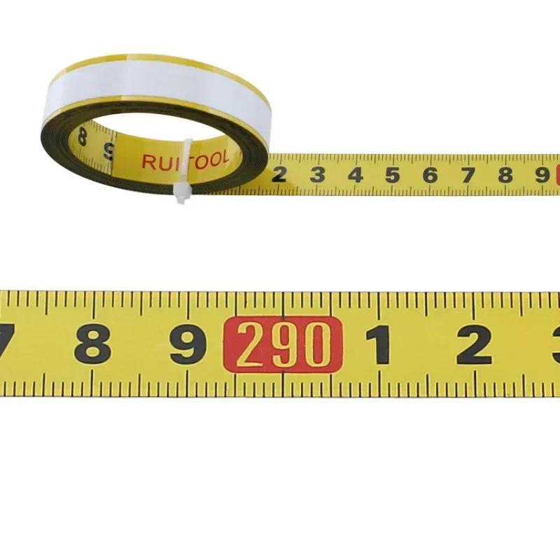 Metric Steel  Miter Track Tape Measure 0.5'' Self Adhesive Scale Ruler Tape 1-5M For Router Table Sa