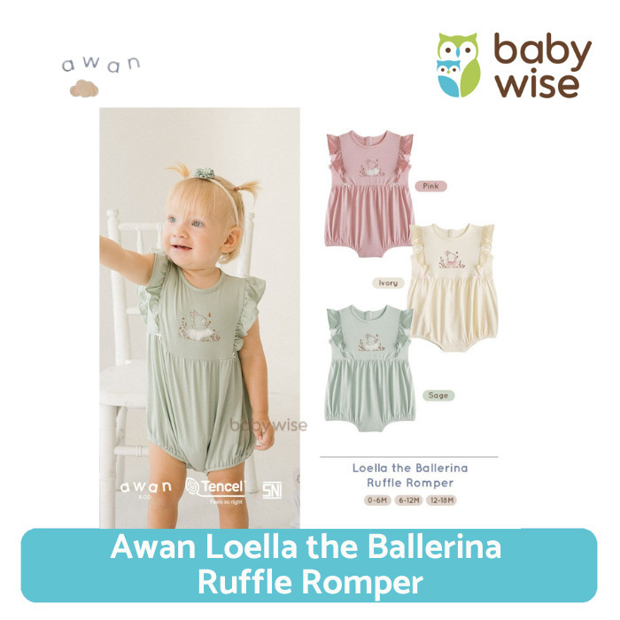 Awan Loella the Ballerina Ruffle Romper - Baju Romper Bayi Perempuan