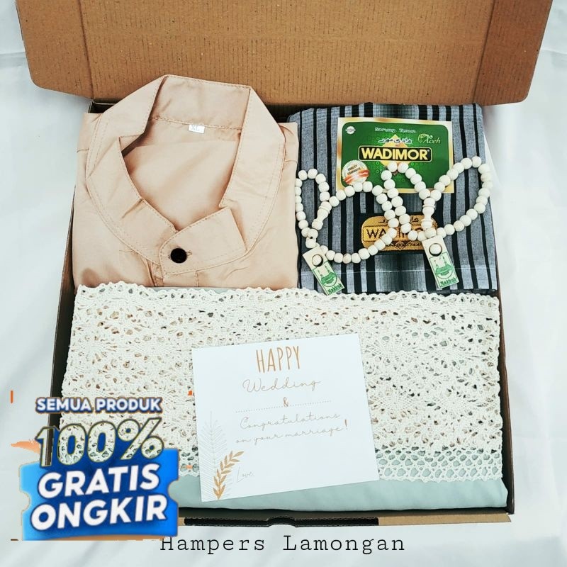 HAMPERS MUKENAH KATUN JUMBO + SARUNG WADIMOR + BAJU KOKO KURTA / PAKET ALAT SHOLAT MUKENA MUSLIM / S