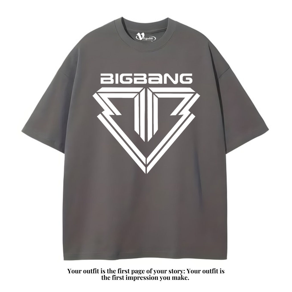 VEGA88 *bigbang* Kaos oversize | t-shirt oversized | oversize dark grey | vintage tee