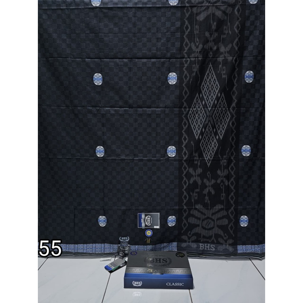 peromsi sepesial Sarung BHS Classic SKT Silver Sarong Ibadah Pria Dewasa Muslim Songket Sutra Super 