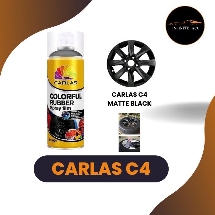 TERBAIK Paint Rubber CARLAS C4 Hitam Doff Matte Black Cat Velg Mobil Motor ASLI