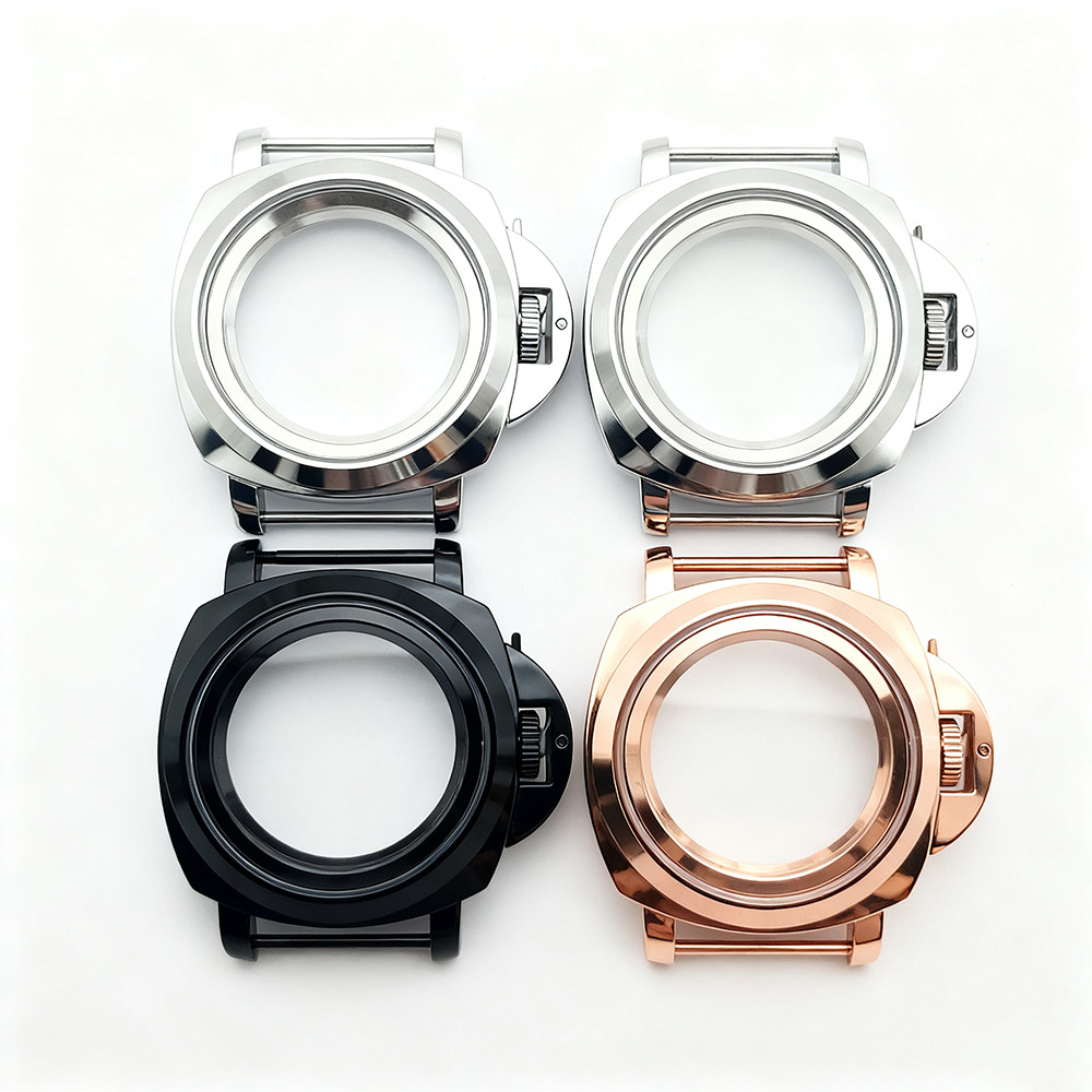 40mm No logo Safety Lock Watch Case Crown Protecting Device With Lever For Seiko Panerai Luminor NH3